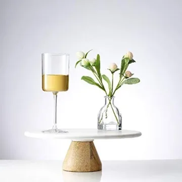 JoyJolt Claire Elegant White Wine Glasses Set of 2