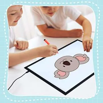 Kanayu Adjustable Brightness LED Light Panel with Translucent Pattern Blocks Colorful Letters and Numbers for Kids Sensory Play Color and Shape Exploration Home Learning Counting Spelling Supplies