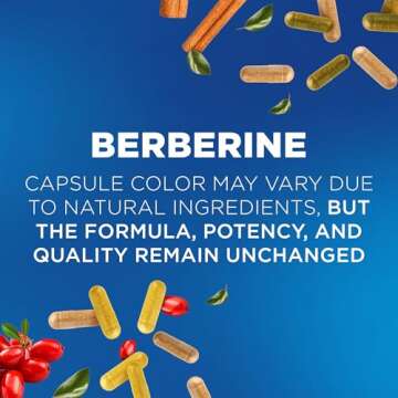 Nutrivein Premium Berberine HCL 1200mg Plus Organic Ceylon Cinnamon - 120 Capsules - Supports Immune...