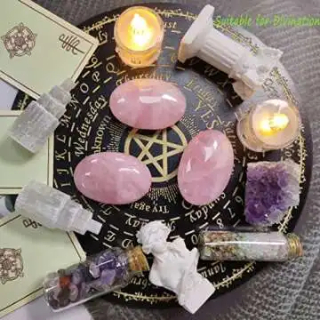 ZHIYUXI 2.4" Rose Quartz Crystals Healing Crystals Pink Gemstones Rose Quartz Crystal Decor Worry Stone Pink Quartz Reiki Therapy Polished Stones Palm Stone Mediation Gifts 1PC