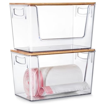 Hudgan Stackable Trash Bag Holder and Pantry Storage Solution