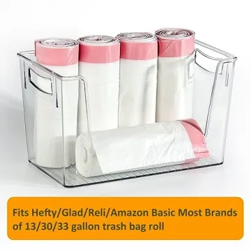 Hudgan Stackable Trash Bag Holder and Pantry Storage Solution