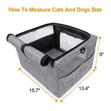 Beelike Car Seat for Dogs and Cats 15lbs Travel Safety