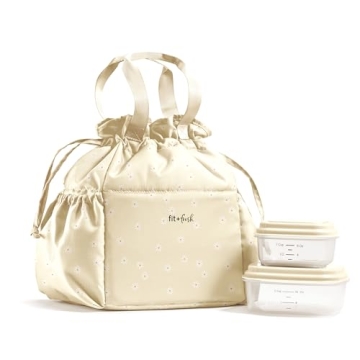 Stylish Insulated Lunch Bag for Women with Containers