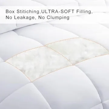 COHOME All Season Oversized King Cooling Comforter， Down Alternative Comforter - Quilted Duvet Insert with Corner Tabs - Luxury Soft Hotel Comforter - Winter Warm - Reversible - White