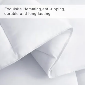 COHOME All Season Oversized King Cooling Comforter， Down Alternative Comforter - Quilted Duvet Insert with Corner Tabs - Luxury Soft Hotel Comforter - Winter Warm - Reversible - White