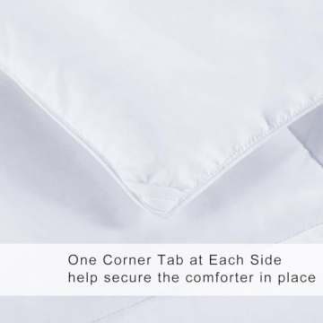 COHOME All Season Oversized King Cooling Comforter， Down Alternative Comforter - Quilted Duvet Insert with Corner Tabs - Luxury Soft Hotel Comforter - Winter Warm - Reversible - White