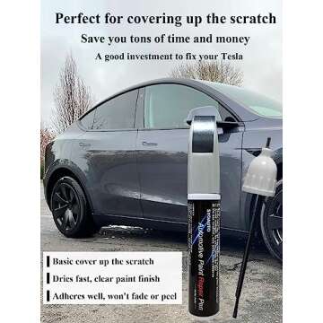 SYOAUTO Touch up Paint Silver Fit for Tesla Model Y 3 X S Tesla Model Paint Repair kit Tesla Paint P...
