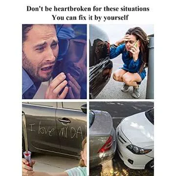 SYOAUTO Touch up Paint Silver Fit for Tesla Model Y 3 X S Tesla Model Paint Repair kit Tesla Paint Pen Tip and Brush 2 in 1 Auto Touch Up Paint Pen 0.4 oz (Midnight Silver Metallic)