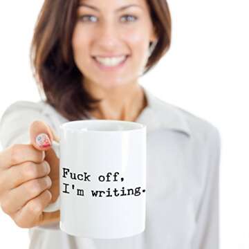 HollyWood Writing Mug - Funny Ceramic Coffee Cup for Writers