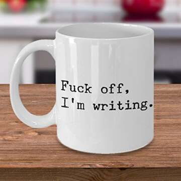 HollyWood Writing Mug - Funny Ceramic Coffee Cup for Writers