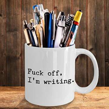 HollyWood Writing Mug - Funny Ceramic Coffee Cup for Writers