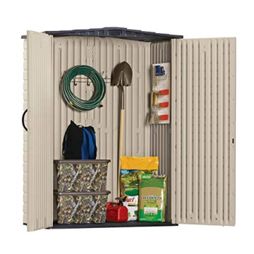 Durable Rubbermaid 5 x 2 Sandalwood Outdoor Storage Shed
