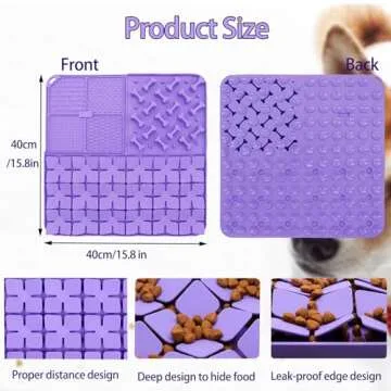 Femont Silicone Snuffle Mat for Dog,Slow Feeder Lick Mat with Suction Cups for Slow Eating,Encourages Natural Foraging Skill,Pet Sniffing Mat for Small/Medium/Large Dog Cat