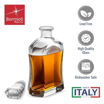 Bormioli Rocco Glass Decanter - Elegant Airtight Design