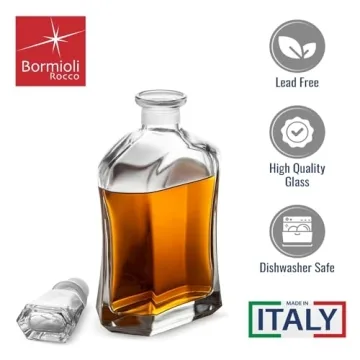 Bormioli Rocco Glass Decanter - Elegant Airtight Design