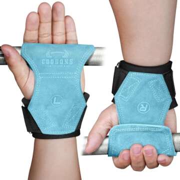 Lifting Wrist Straps for Weightlifting, Double Layer Leather for Weight Lifting Wrist Wraps, Deadlif...