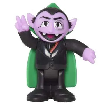 Sesame Street Neighborhood Friends, 7-piece Poseable Figurines, Kids Toys for Ages 2 Up by Just Play