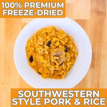 Nutristore Freeze-Dried Southwestern Style Pork and Rice | Emergency Survival Bulk Food Storage Meal...