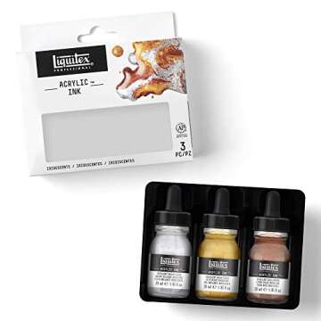 Liquitex Professional Acrylic Ink, 1-oz (30ml), Iridescent Set, Set of 3