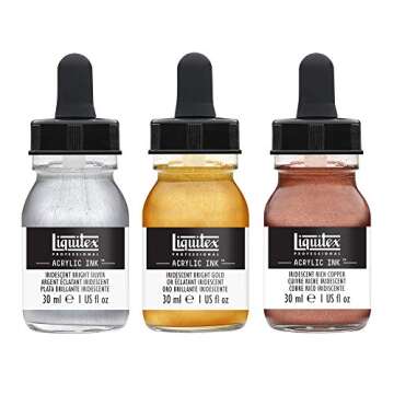 Liquitex Professional Acrylic Ink Set of 3 Iridescent Colors