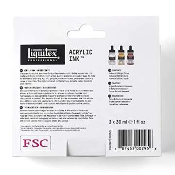 Liquitex Professional Acrylic Ink Set of 3 Iridescent Colors