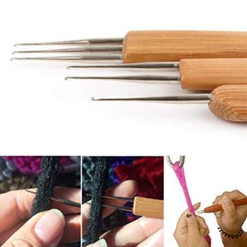 Dreadlock Crochet Needle Crochet Needle for Dreadlocks Loc Crochet Needle Loc Tools for Dreads Interlocking Tool for Locs (0.75mm)
