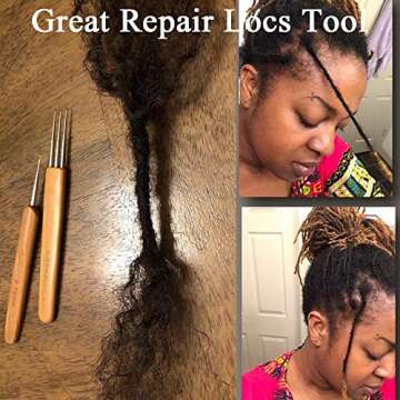 Dreadlock Crochet Needle Crochet Needle for Dreadlocks Loc Crochet Needle Loc Tools for Dreads Interlocking Tool for Locs (0.75mm)