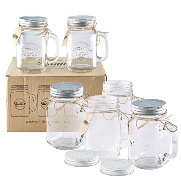 Smith's Mason Jars 6-Pack - Ideal for Smoothies & Gifts
