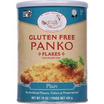 Jeff Nathan Creations Chef Gourmet Panko Plain Gluten Free, 15 Ounce