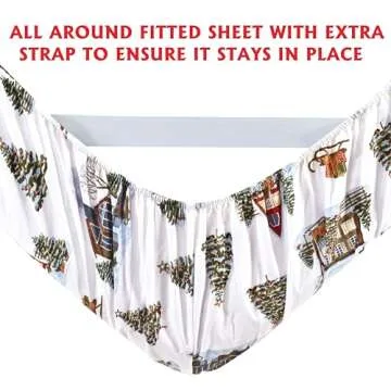 Elegant Comfort Luxury Soft Bed Sheets Holiday Pattern 1500 Premium Hotel Quality Microfiber - Softness Wrinkle and Fade Resistant (6-Piece) Bedding Set, Queen, Bungalow