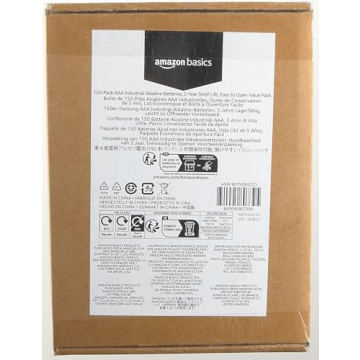 Amazon Basics 150-Pack AAA Alkaline Batteries, Eco-Friendly Power Source