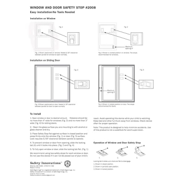 Safety Innovations Babyproof Window Door Locks 4-Pack