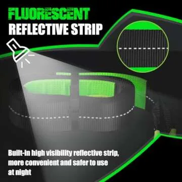 MAIKEHIGH 3" x 20ft Tow Strap, 33,700lbs Break Strength