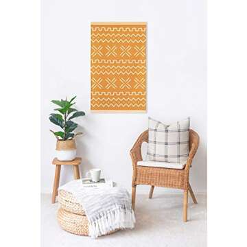 Hofdeco Modern Boho Decorative Throw Pillow Cover for Couch, Sofa, Bed, Plaid, 20"x20"