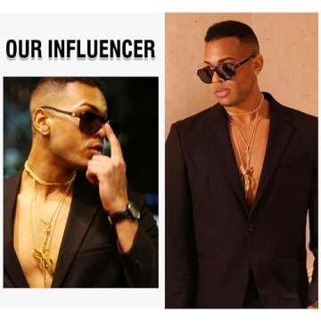 DUCO Aviator Sunglasses For Men Polarized Sunglasses Men UV Protection Carbon Fiber Temple Mens Sun ...