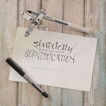 Kuretake FUDEGOKOCHI Fine and extra fine 2 set, AP-Certified, Portable, Black ink, Hard brush tip for lettering, calligraphy, illustration, art, writing, sketching, outlining, drawing, made in japan