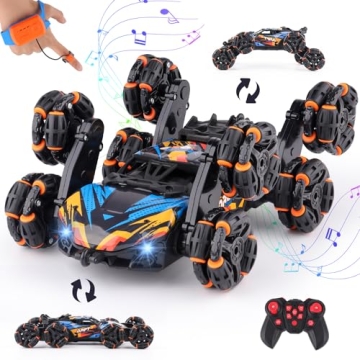 NEXBOX 8 Wheels Gesture Sensing RC Stunt Car for Kids
