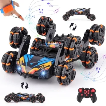 NEXBOX 8 Wheels Gesture Sensing RC Stunt Car for Kids