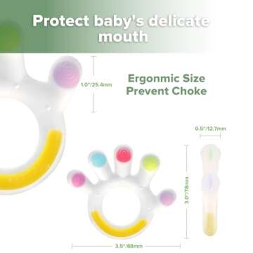 Haakaa Palm Teether - Safe Silicone Teething Toy for 3M+ Babies