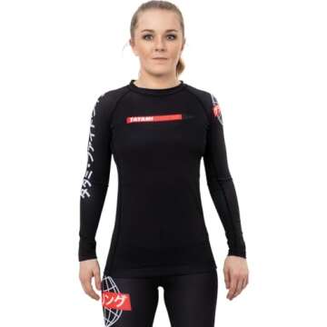 Tatami Fightwear Women's Global Long Sleeve Rashguard - XL - Black