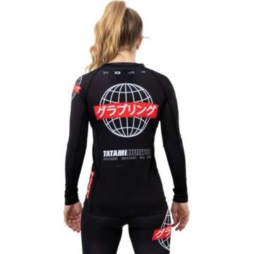 Tatami Fightwear Women's Global Long Sleeve Rashguard - XL - Black