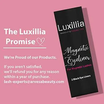 Luxillia Black Magnetic Eyeliner - Strongest Hold & Natural Look
