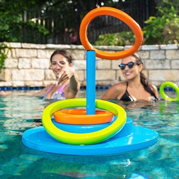 Texas Recreation Floating Foam Ring Toss Game for Pool Fun