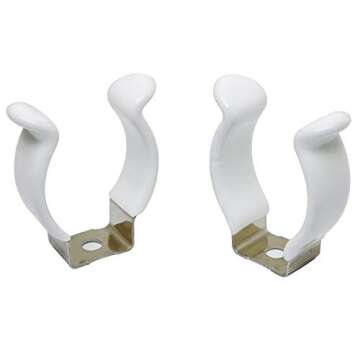 DGZZI T8 U Clips Holder 20PCS Stainless Steel U Shaped Lampholder Support with Plastic Finish for Li...