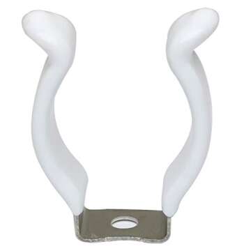 DGZZI T8 U Clips Holder 20PCS Stainless Steel U Shaped Lampholder Support with Plastic Finish for Light Bulbs Fluorescent Tube Lamp Bracket