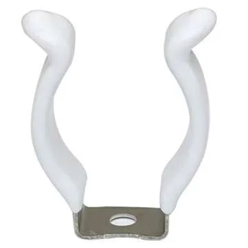 DGZZI T8 U Clips Holder 20PCS Stainless Steel U Shaped Lampholder Support with Plastic Finish for Light Bulbs Fluorescent Tube Lamp Bracket