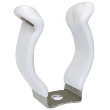 DGZZI T8 U Clips Holder 20PCS Stainless Steel U Shaped Lampholder Support with Plastic Finish for Light Bulbs Fluorescent Tube Lamp Bracket