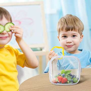 Weewooday 6 Pcs Mini Clear Toiletry Makeup Bag Small PVC Travel Bag Waterproof Plastic Cosmetic Bag with Zipper Portable Cosmetic Makeup Bag for Vacation Bathroom Organizing(Transparent)