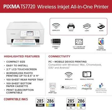 Canon PIXMA TS7720 – Wireless Home All-in-One Printer